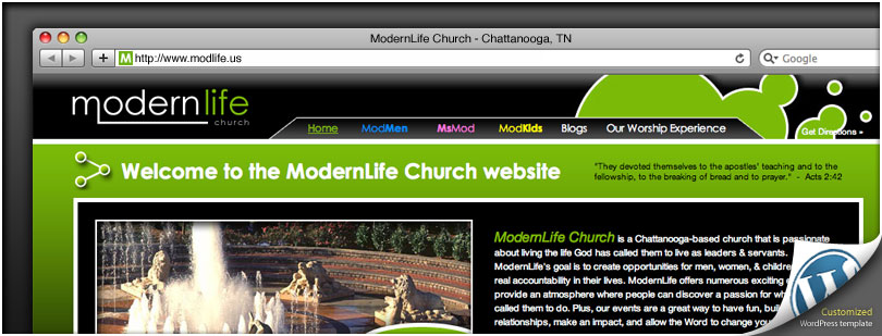 ModernLife Church website