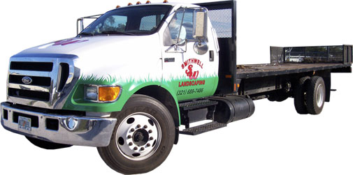 Smithwell Landscaping flatbed truck